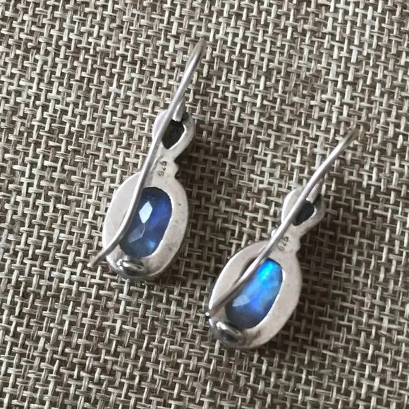 Wholesale Rainbow Moonstone Studs Earring In Silver Sterling silver moonstone earrings